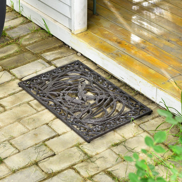Cast Iron Decorative Doormat – Heavy Duty Outdoor Entrance Mat