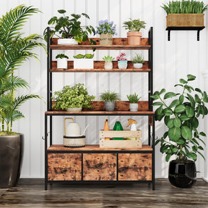 5-Tier Baker's Rack with Charging Station & Drawers