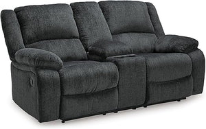 Dual Reclining Sofa with Pull Tab – Grey Chenille