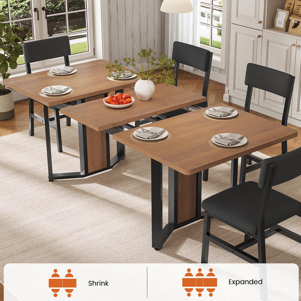 Extendable Dining Table Set for 4-6