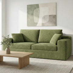 78" Corduroy Loveseat Sofa – Deep Seat, No Assembly Required
