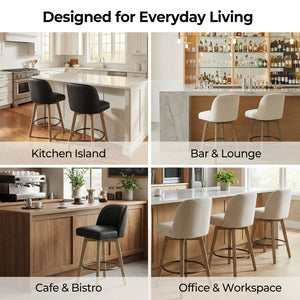 Swivel Counter Height Bar Stools Set of 2