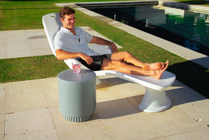 In-Pool Lounge Chair Set of 2 with Adjustable Risers for Sun Shelf