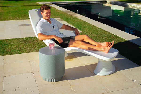 In-Pool Lounge Chair Set of 2 with Adjustable Risers for Sun Shelf