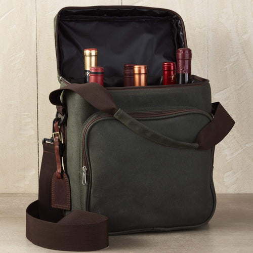 6-Bottle Insulated Wine Tote Bag with Ice Pack