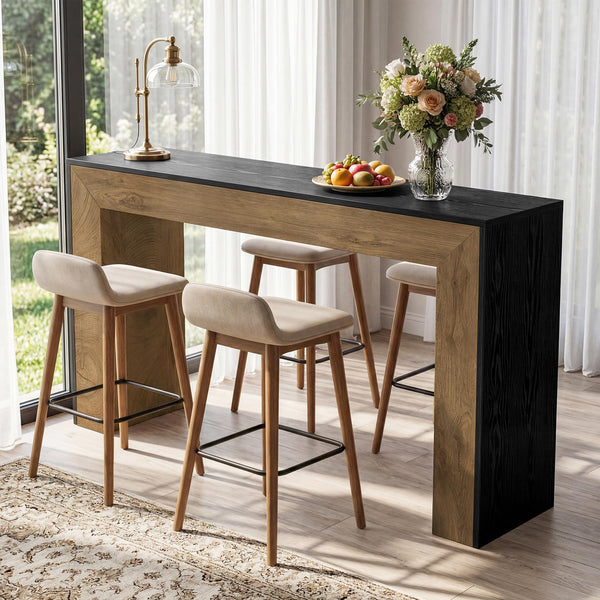 Industrial Counter Height Bar Table with MDF Top