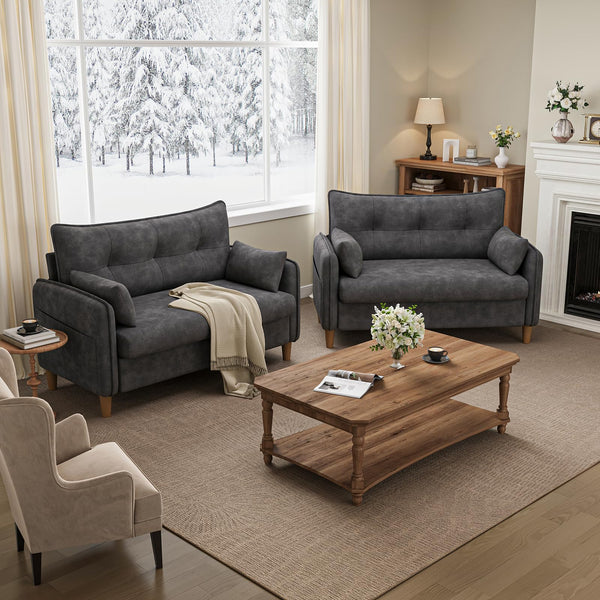 50" Tufted Loveseat Sofa for Small Spaces