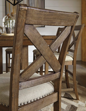 Upholstered Counter Height Barstool Set of 2