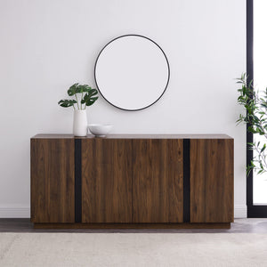 70" 4-Door Sideboard with Adjustable Shelves – Dark Walnut