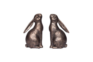 Bronze Resin Rabbit Bookends Set of 2