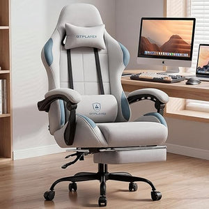 Fabric Gaming Chair with Pocket Spring Cushion