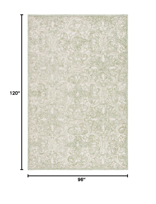 Handmade Wool Area Rug 8x10 Textured Loop Pile