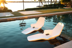 In-Pool Lounge Chair Set of 2 with Adjustable Risers for Sun Shelf