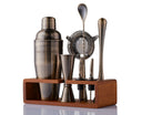 7-Piece Cocktail Shaker Set with Bamboo Stand