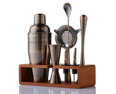 7-Piece Cocktail Shaker Set with Bamboo Stand