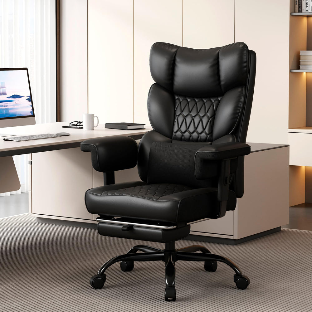 High Back Executive Office Chair with Footrest