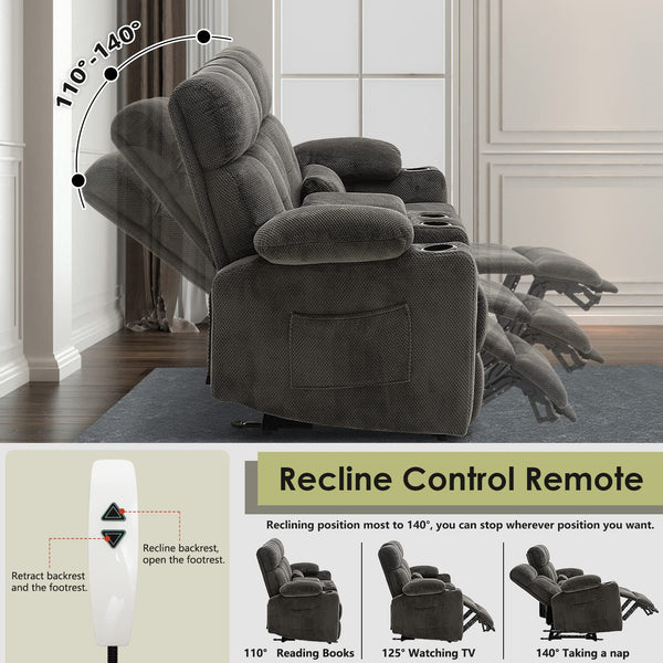 Power Reclining Sofa & Loveseat Set with Massage