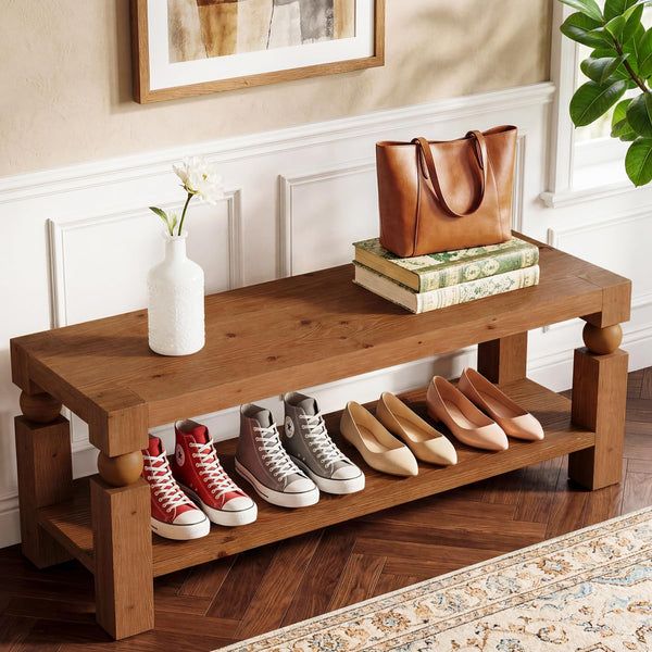 47-Inch Entryway Bench with Shoe Storage