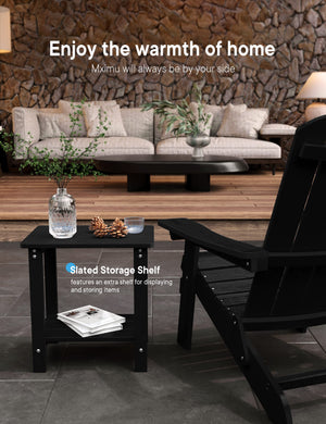 Outdoor Adirondack Side Table – Single & Double Tier