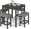3-Piece Counter Height Bar Table Set with USB & Stools