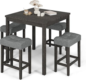 3-Piece Counter Height Bar Table Set with USB & Stools