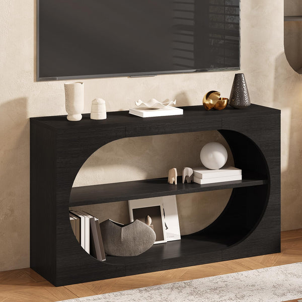 3-Tier Console Table with Storage Shelves