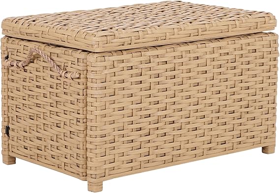 Wicker Storage Trunk with Removable Lid