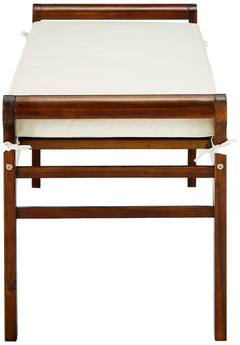 Wood Bench with Cushion