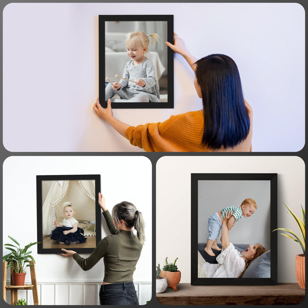 Wall Mount Picture Frame 33x15 Rectangular Wood