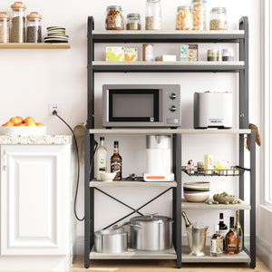 5-Tier Baker's Rack with Power Outlets & Wire Basket