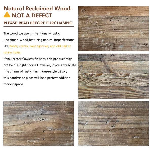 Reclaimed Wood Farmhouse Entryway Bench with Storage Shelf