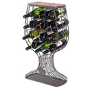 Floor Standing Wine Rack with Cork Holder