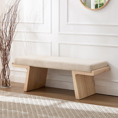 47.2" Upholstered Bedroom Bench with Wood Frame
