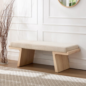 47.2" Upholstered Bedroom Bench with Wood Frame