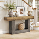 63-Inch 2-Tier Console Table | Farmhouse Sofa & Entryway Table