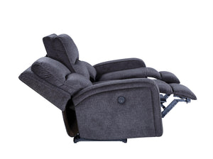 Power Reclining Sofa with USB Charging – Zero Wall Hugger, Grey