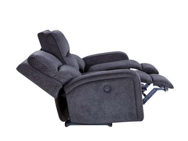 Power Reclining Sofa with USB Charging – Zero Wall Hugger, Grey