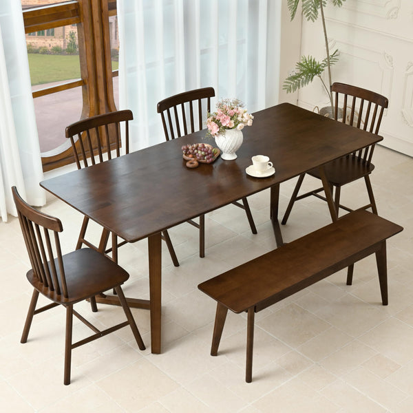 47-Inch Solid Oak Wood Dining Bench