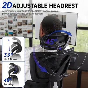 Ergonomic High-Back Mesh Office Chair with Lumbar Support