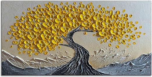 3D Hand-Painted White Floral Canvas Wall Art – Framed, 28x40 Inch