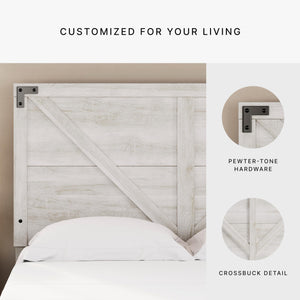 Modern Farmhouse Queen & Full Headboard – Whitewash Crossbuck