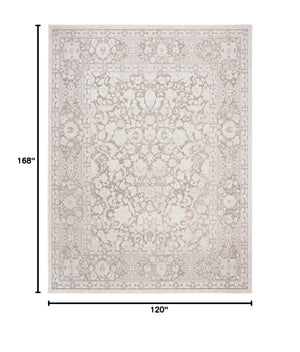 10x14 Rectangular Area Rug – Transitional Boho Style, Polypropylene, Non-Shedding