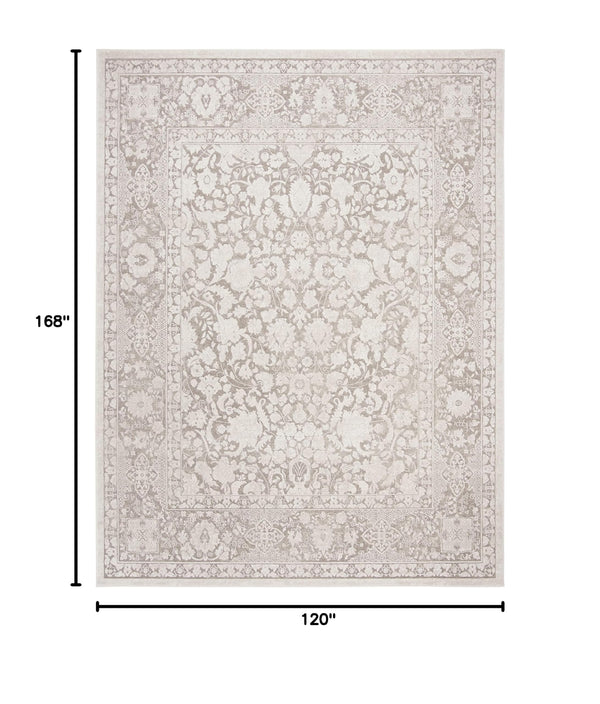 10x14 Rectangular Area Rug – Transitional Boho Style, Polypropylene, Non-Shedding