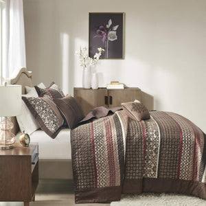 5-Piece Reversible Quilted Bedspread Set – Oversized King & Queen