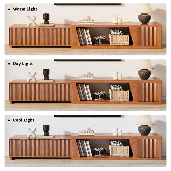Extendable TV Stand with Storage Cabinet