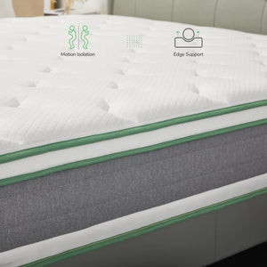 Hybrid Gel Memory Foam Mattress – Medium Firm with Pillow Top