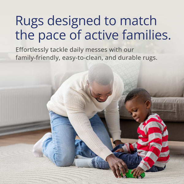 Neutral Cream Area Rug – Half-Moon Design