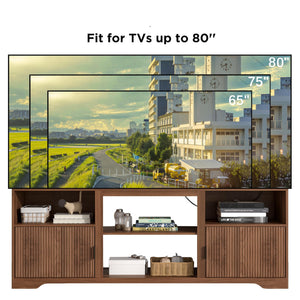 Fluted TV Stand for TVs up to 80"