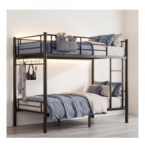 Twin Over Twin Bunk Bed with USB Charging & Storage
