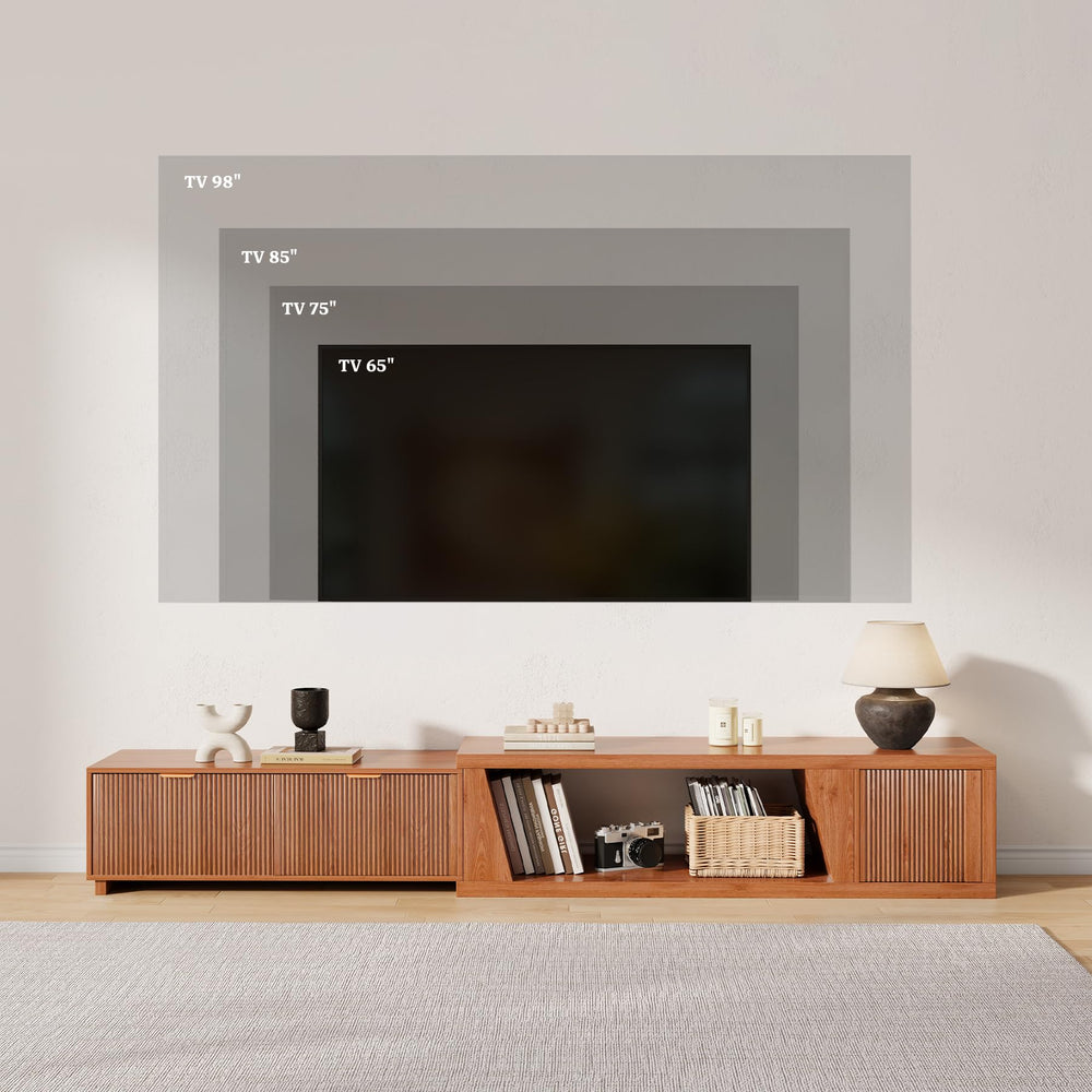 Extendable TV Stand with Storage Cabinet